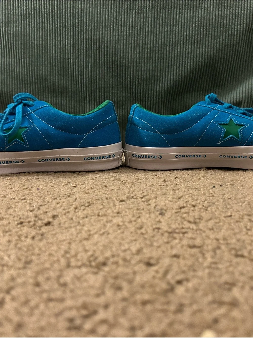 Converse One Star Blue Suede Sneakers - Women's Size 8 - Picture 6 of 8
